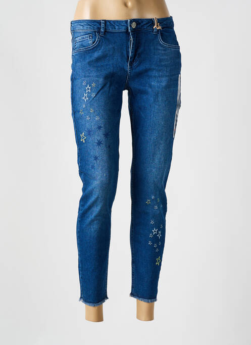 Blugi cu croială slim albastru DESIGUAL femeie