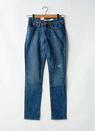 Blugi cu croială slim efect uzat decolorat talie joasă albastru LEVIS femme