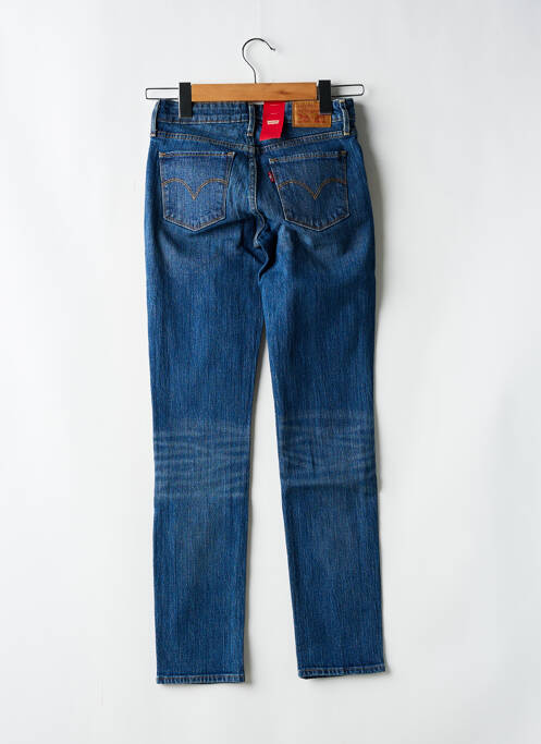 Blugi cu croială slim efect uzat decolorat talie joasă albastru LEVIS femme