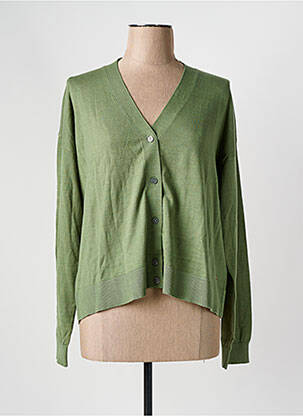 Vestă cu mâneci lungi verde INDI & COLD femeie