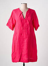 Rochie scurtă croială evazată mâneci scurte roz LA FEE MARABOUTEE femme