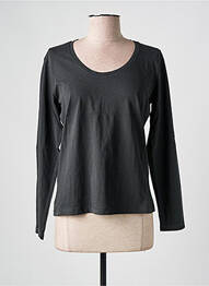 Tricou mâneci lungi mâneci lungi gri HAPPY femme