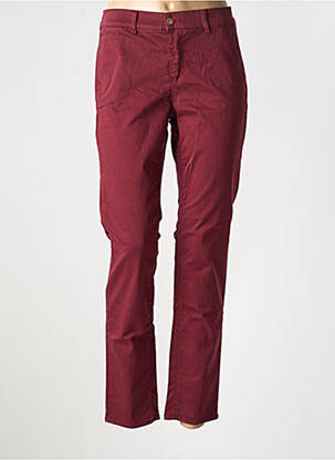 Pantalon chino țesătură poplin mărime normală violet HAPPY femeie