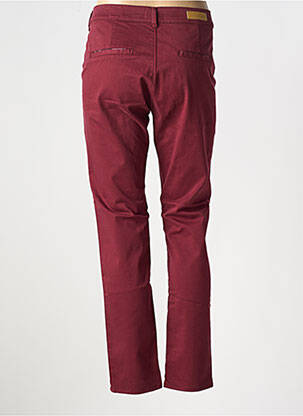Pantalon chino țesătură poplin mărime normală violet HAPPY femeie