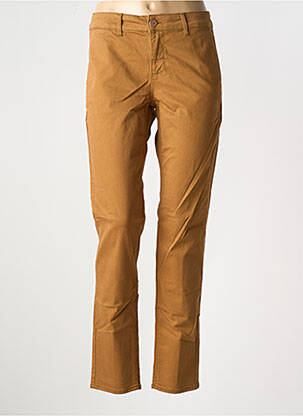 Pantalon chino elasticitate mărime normală maro HAPPY bărbat