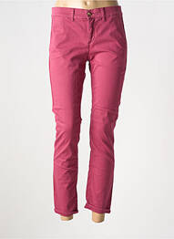 Pantalon chino țesătură poplin mărime normală violet HAPPY femme