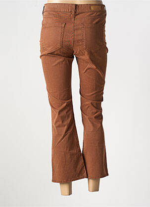 Pantalon 7/8 țesătură poplin mărime normală maro HAPPY bărbat