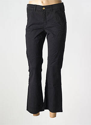 Pantalon 7/8 țesătură poplin mărime normală negru HAPPY bărbat