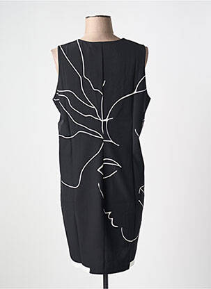 Rochie midi imprimeu fantezie fără mâneci negru CAPTAIN TORTUE femeie