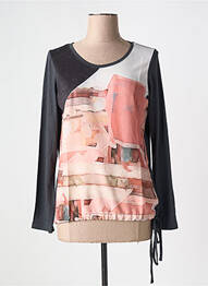 Top imprimeu fantezie mâneci lungi gri CAPTAIN TORTUE femme