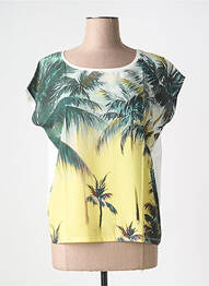 Top imprimeu fantezie mâneci scurte verde CAPTAIN TORTUE femme