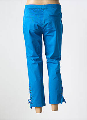 Pantalon 7/8 închidere cu fermoar sub clapetă cu nasturi albastru CAPTAIN TORTUE femeie