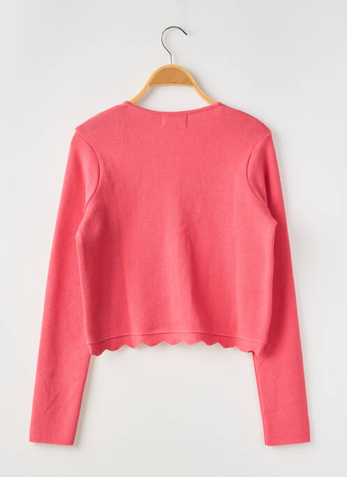 Vestă cu mâneci lungi închidere cu nasturi pe față roz CAPTAIN TORTUE femme