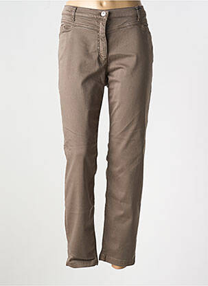 Pantalon slim țesătură poplin mărime normală maro BETTY BARCLAY femeie