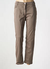 Pantalon slim țesătură poplin mărime normală maro BETTY BARCLAY femeie