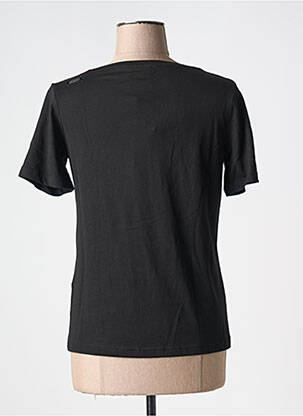 Tricou serigrafie flockată mâneci scurte negru OXBOW femeie