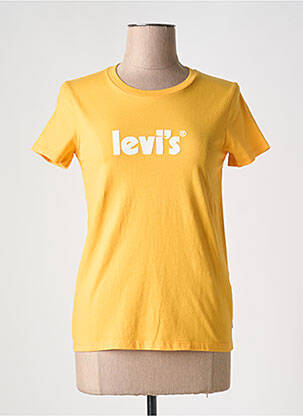 Tricou serigrafie flockată mâneci scurte portocaliu LEVI'S femeie