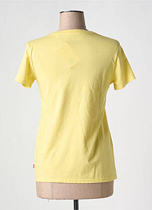 Tricou serigrafie flockată mâneci scurte galben LEVI'S femeie
