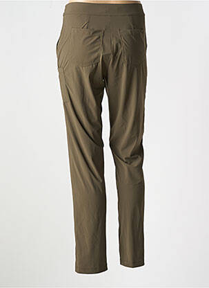 Pantalon slim talie elastică mărime normală verde EVA KAYAN femeie