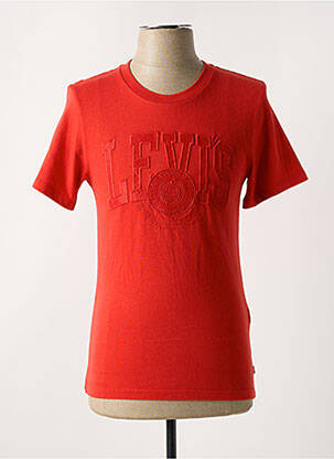 Tricou broderie mâneci scurte roșu LEVI'S bărbat