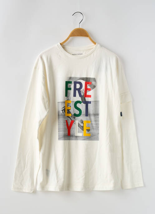 Tricou alb NUKUTAVAKE băiat