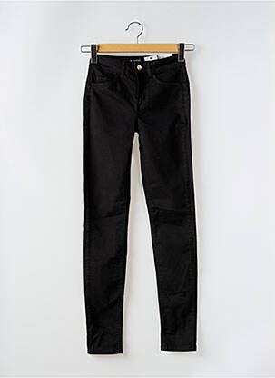 Pantalon slim țesătură poplin mărime normală negru LIU JO femeie