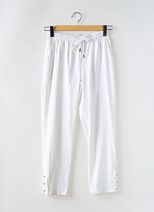 Pantalon drept alb PAUSE CAFE femeie