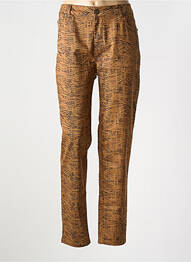 Pantalon slim buzunare maro EVA KAYAN femeie