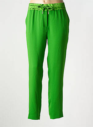 Pantalon slim talie elastică verde EVA KAYAN femeie