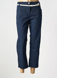 Pantalon 7/8 închidere cu fermoar sub clapetă cu nasturi albastru BETTY BARCLAY femme