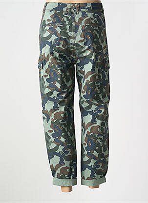 Pantalon 7/8 închidere cu fermoar sub clapetă cu nasturi verde FREEMAN T.PORTER femeie