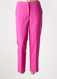 Pantalon 7/8 închidere cu fermoar sub clapetă cu cârlig roz LOLA CASADEMUNT femme