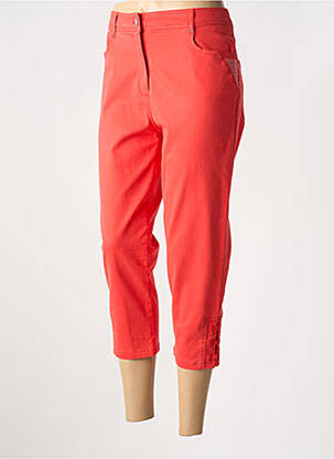 Pantalon trei sferturi buzunare portocalie PAUSE CAFE femeie