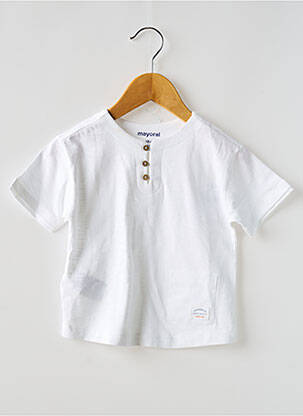 Tricou alb MAYORAL băiat