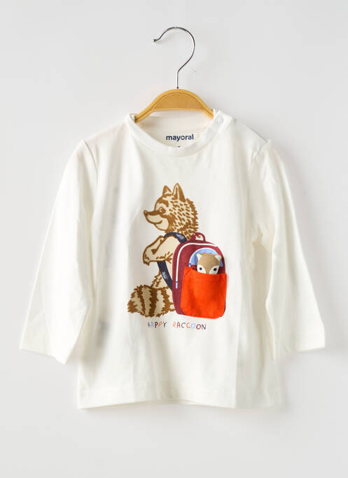 Tricou alb MAYORAL băiat