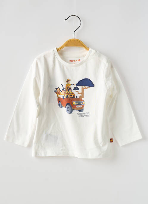 Tricou alb MAYORAL băiat