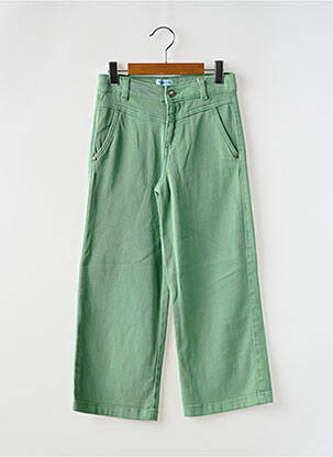 Pantalon evazat buzunare verde MAYORAL fată