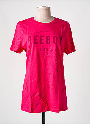 Tricou imprimeu fantezie mâneci scurte roz REEBOK femeie