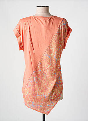 Tricou imprimeu fantezie mâneci scurte portocalie DESIGUAL femeie