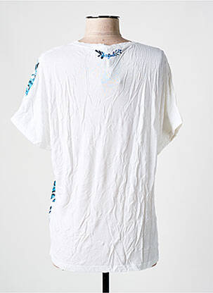Tricou croială dreaptă mâneci scurte alb DESIGUAL femeie
