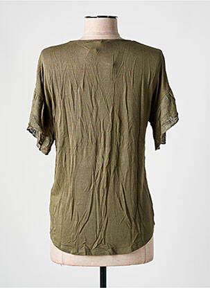 Tricou guler în v mâneci scurte verde SALSA femeie