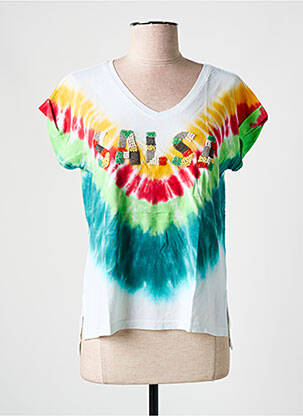Tricou imprimeu fantezie mâneci scurte alb SALSA femeie