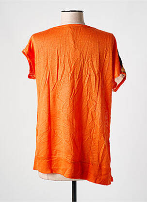 Tricou imprimeu fantezie mâneci scurte portocalie SALSA femeie
