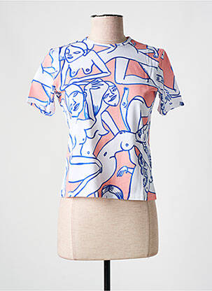 Tricou imprimeu fantezie mâneci scurte roz DESIGUAL femeie