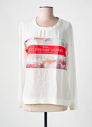 Top alb SALSA femeie