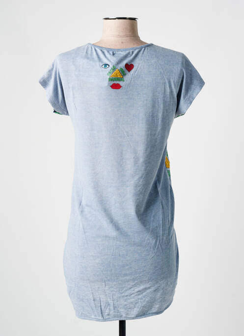 Tunică mâneci scurte gri DESIGUAL femeie