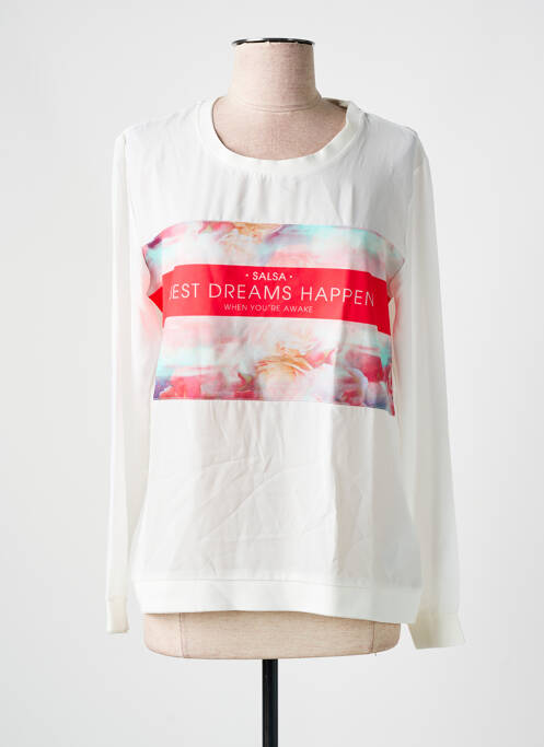 Top alb SALSA femeie