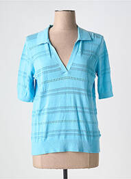 Polo croială dreaptă mâneci scurte albastru ESPRIT femme