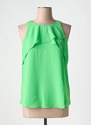 Top croială fluidă fără mâneci verde ESPRIT femeie