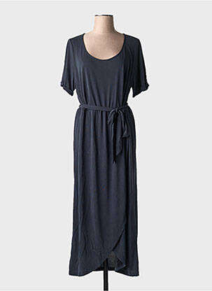 Rochie lungă mâneci scurte mâneci scurte albastru ESQUALO femeie
